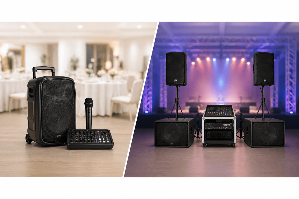Portable vs Full PA System Hire Which One Do You Need